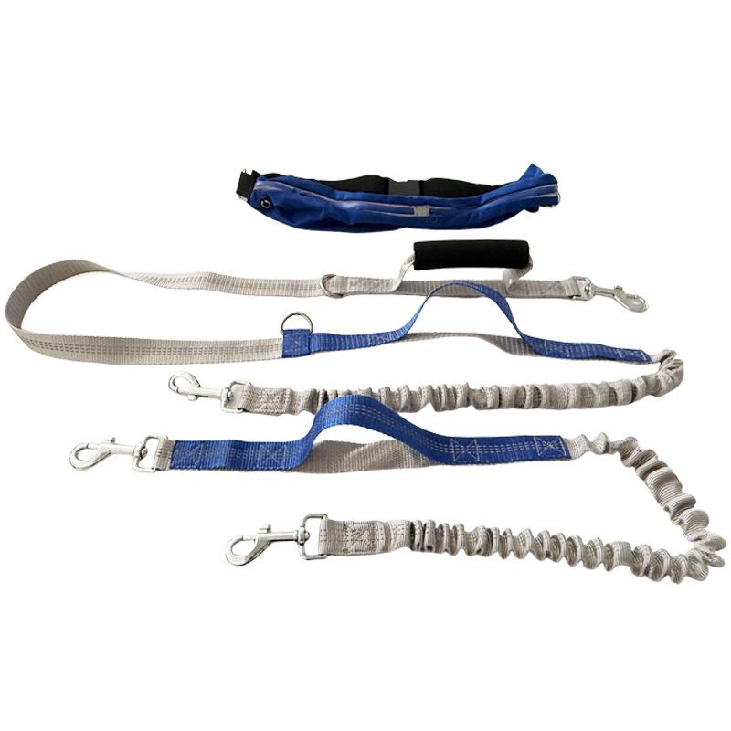Pet Running Leash with Portable Waist Bag - Full-Function Dog Leash