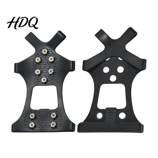 Lightweight Crampons 1 Pair Ice Cleats with 10 Studs Anti-slip Grips Snow Durable Traction Crampons Winter Walk for Outdoor Hiking Fishing Aid