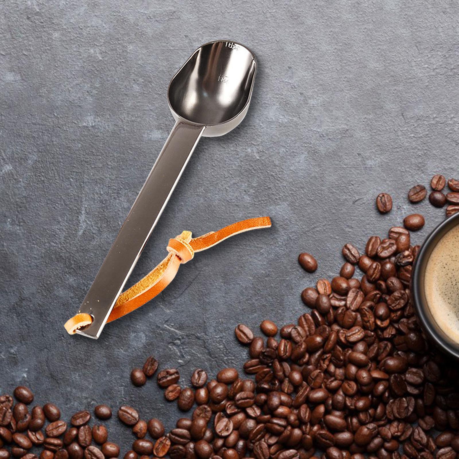 Teaspoon Measuring Scoops,Hanging Stainless Steel Coffee Measuring Spoon,Tablespoon for Coffee Making,Beans,Coffee Powder