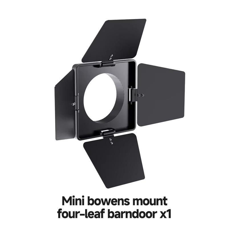 Compuertas 4 Hojas Para Mini Bowens Zu60 Zu80 M60, Modificador De Luz Profesional Accesorio Estudio Fotografía