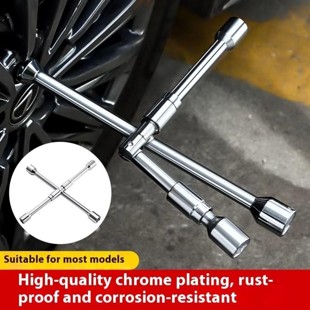 17/19/21/23mm Folding Cross Wrench Labor-Saving Tire Repair Tool Workshop Tools