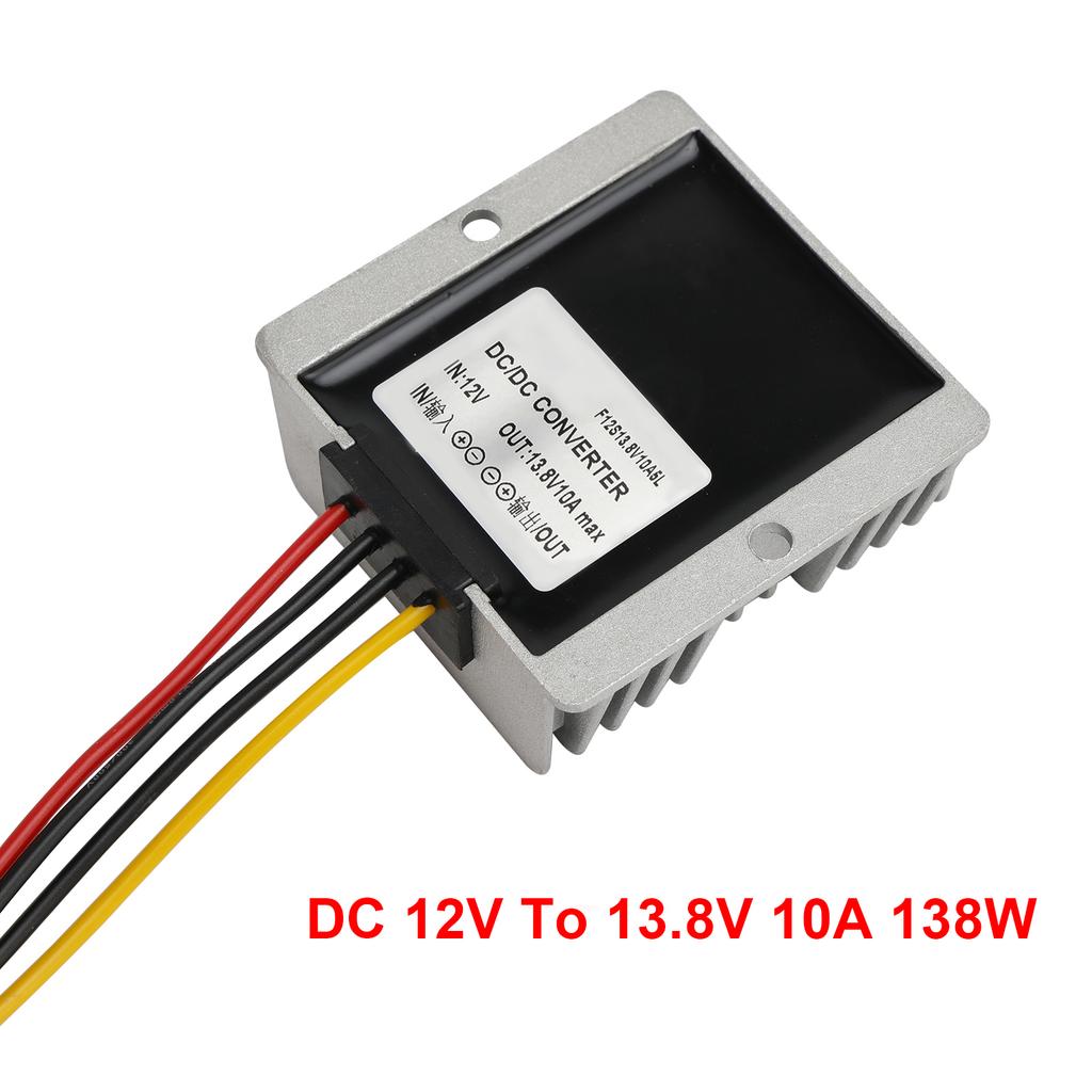 Waterproof DC/DC Converter Regulator 12V Step Up To 13.8V 10A 138W