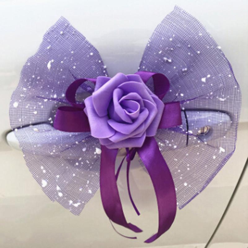 Wedding Car Decoration Accessories Flowers Car Door Handles and Rearview Mirror Decoration Wedding Flower Floral Decor