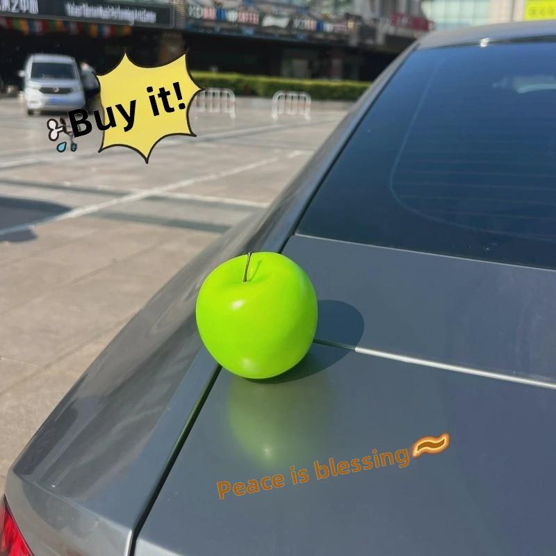 Simulation Apple Fruit Car Ornaments Car Center Console Safety Ornaments Interior and Exterior Christmas Ornaments