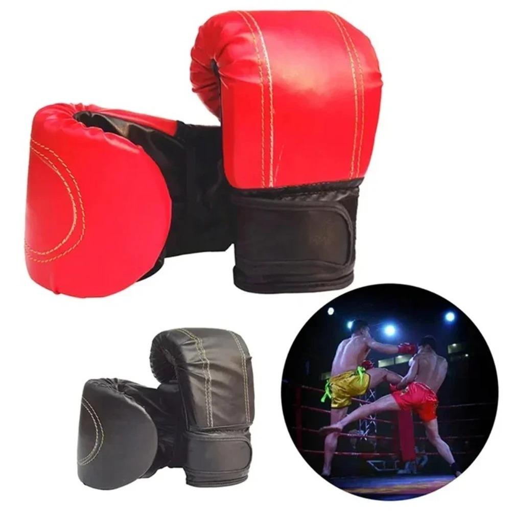 1 Pair PU Leather Boxing Gloves Boxing Training Exercise Sports Protection Mitts  Adults Women Men