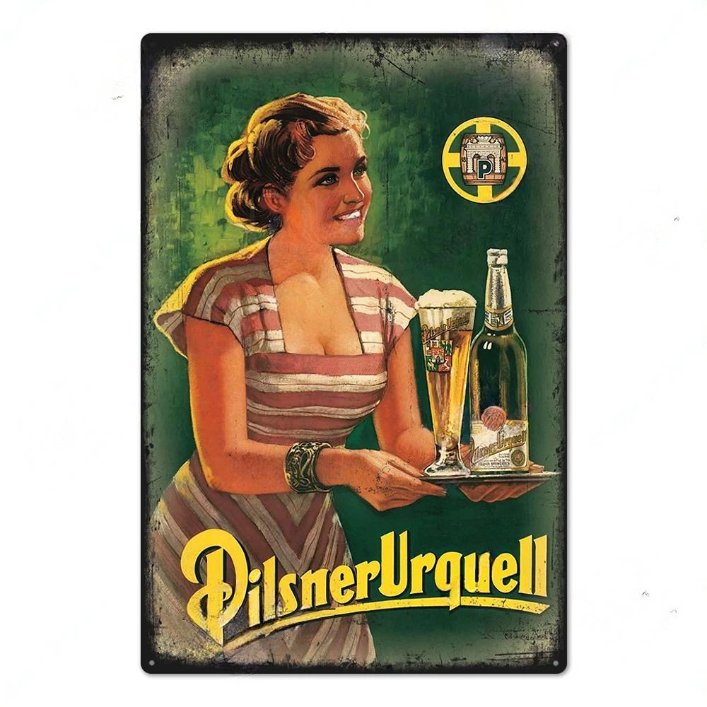 Vintage Germany Beer Brand Posters Decor Metal Signs Plaque Metal Vintage Tin Sign Poster for Pub Man Bar
