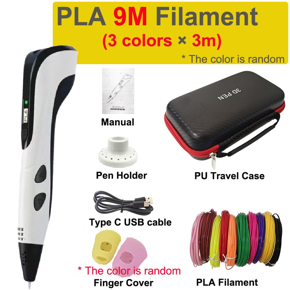 

New 3D Printing Pen 3D Pen for Children 1.75mm PLA Filament DIY Drawing Birthday Christmas Gifts for Kids with Travel Case USB no adaper