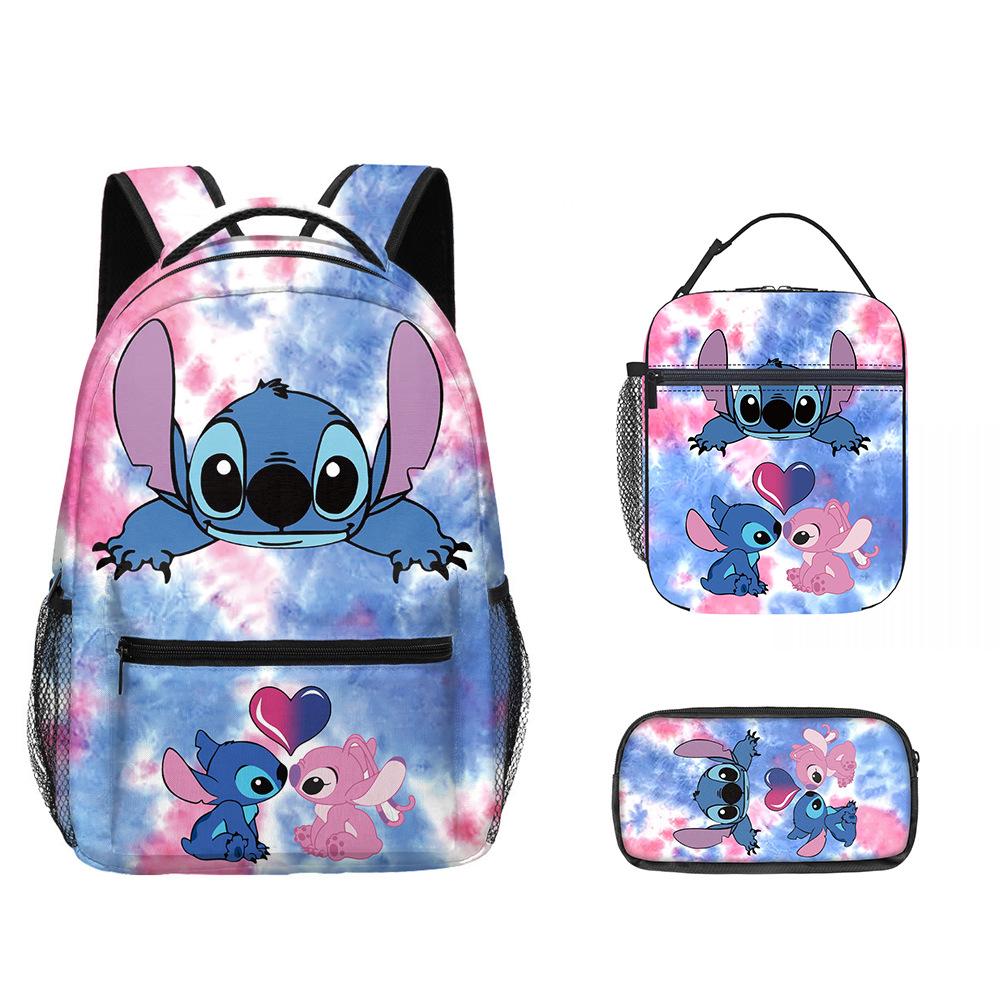 Children'S School Bag, Primary And Secondary School Students Backpack, Children'S Meal Bag, Cartoon Pencil Case Three-Piece Set