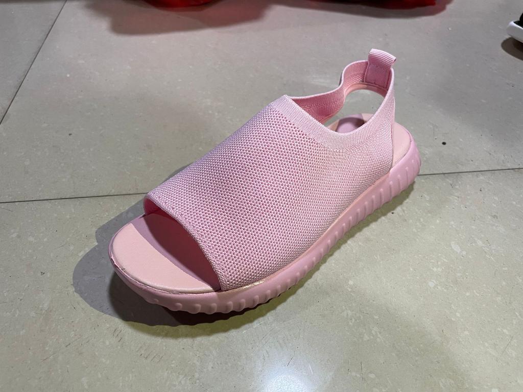 Summer New Large Size Flat-bottomed Fish Mouth Women's Sandals Casual One-pedal Thick-soled Mesh Sandals