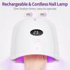 Cordless UV LED Nail Lamp 48W, 24LED Rechargeable Gel Nail Light with Smart Sensor & LCD Display