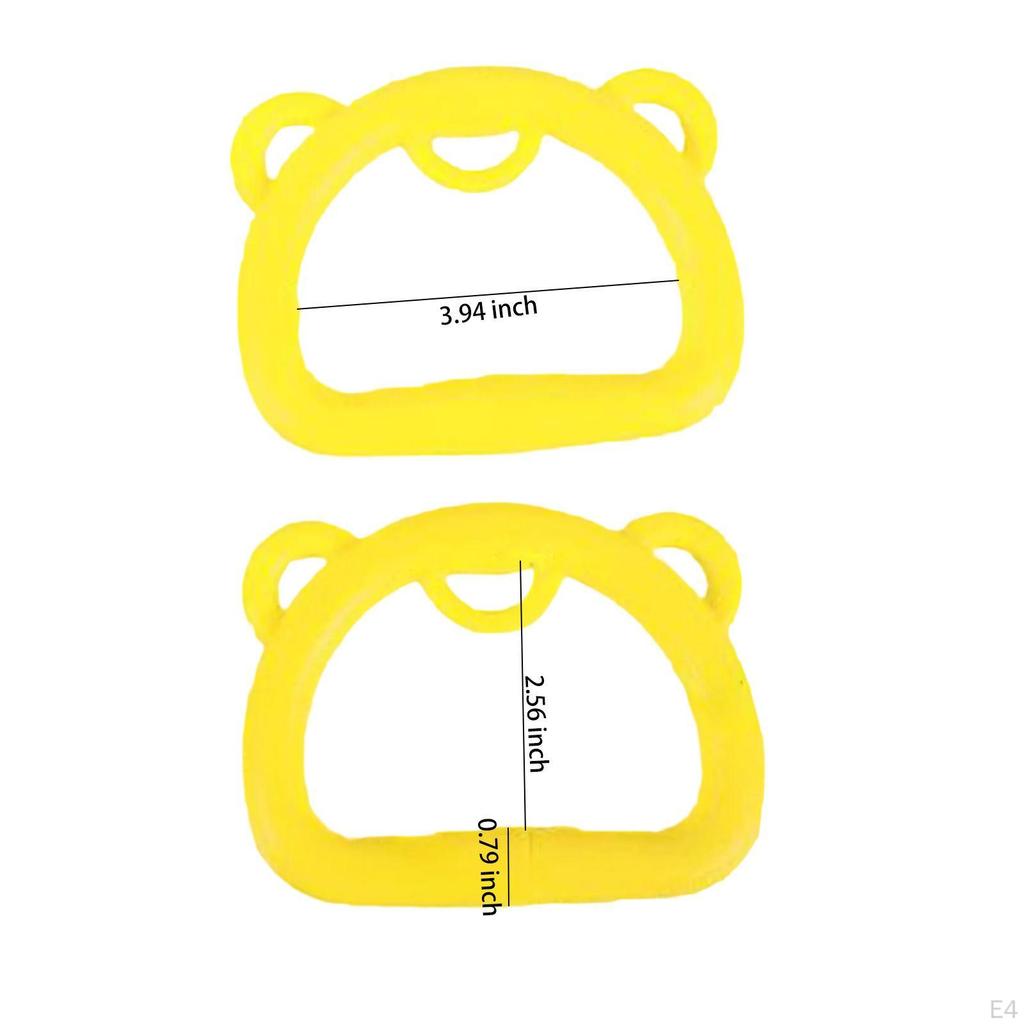 2 Pieces Gym Rings for Kids Indoor Fitness Equipment Easy Setup Portable with Secure Handles