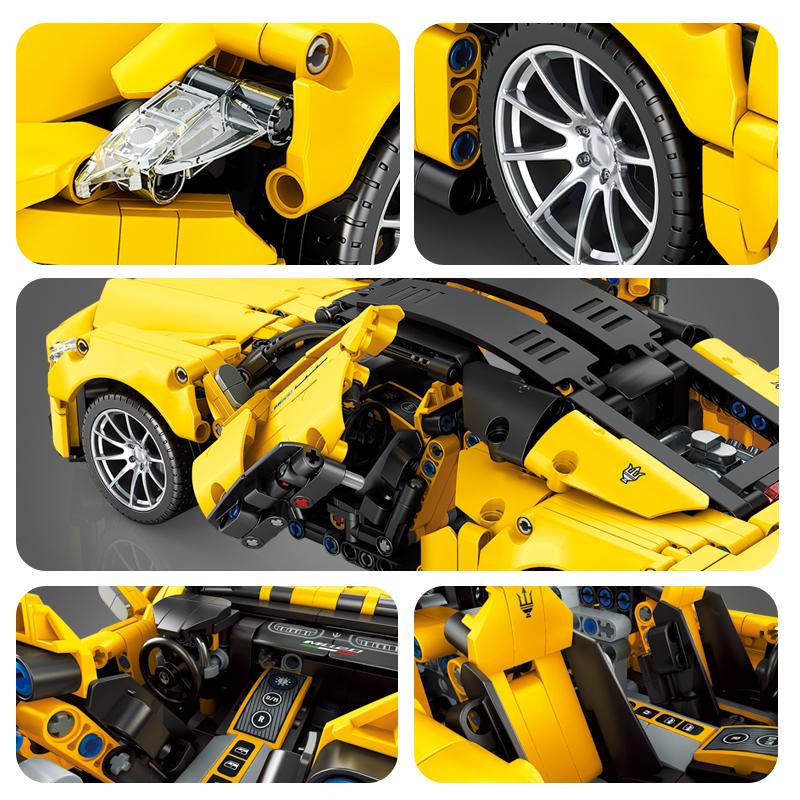 Creative Technical Sports Car Building Blocks Set MOC Assembly Bricks Desktop Collection Ornament Festival Gift Adults Children