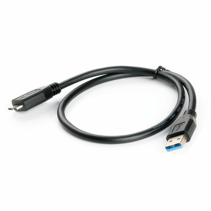 USB 3.0 auf Micro-B Festplatten-Datenkabel, Vollkupfer, Schwarz