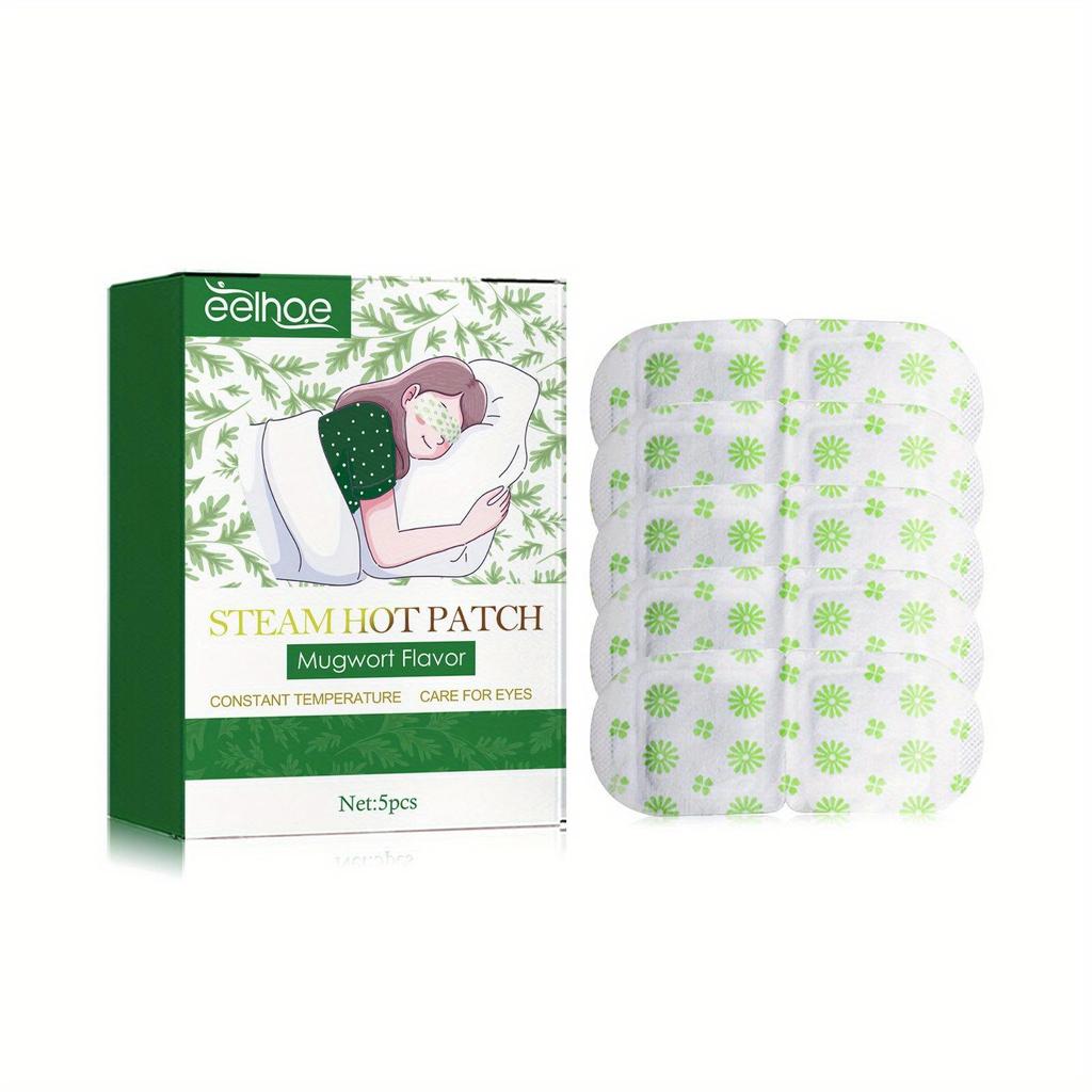 5PCS Artemisia Steam Eye Mask Relieves Eye Fatigue And Discomfort, Lightens Fine Lines, Black Circles, And Eye Protection Eye Mask