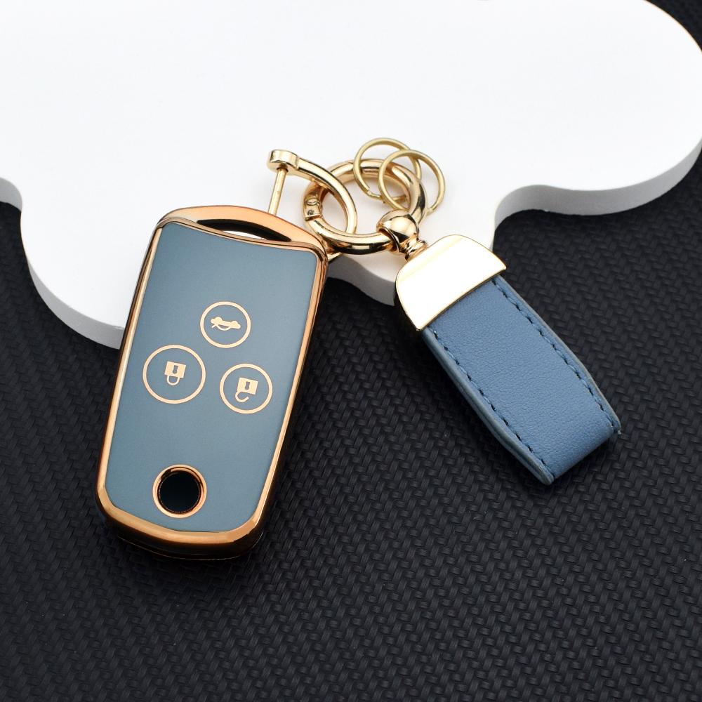 For Honda Acura 2/3 Button Flip Key Cover Shockproof TPU Case Fit For Civic Accord CR-V HR-V Odyssey TL TSX Key Holder Ring