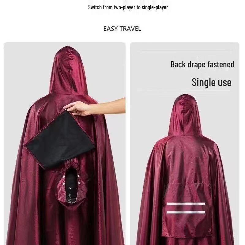 Extra Thick XL Stormproof Rain Poncho for Electric Vehicles - Unisex Full Body Motorcycle Cover with Foot Protection