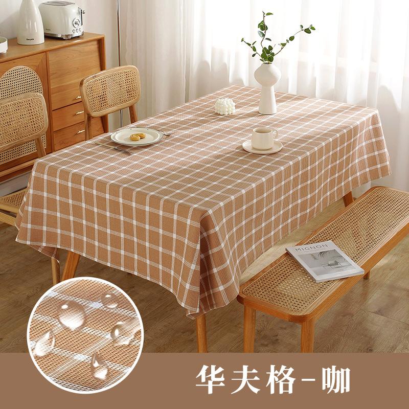 Checkered Table Cloth for Household Waterproof and Oil Resistant Dining Table Cloth Rectangular Durable and Easy To Maintain