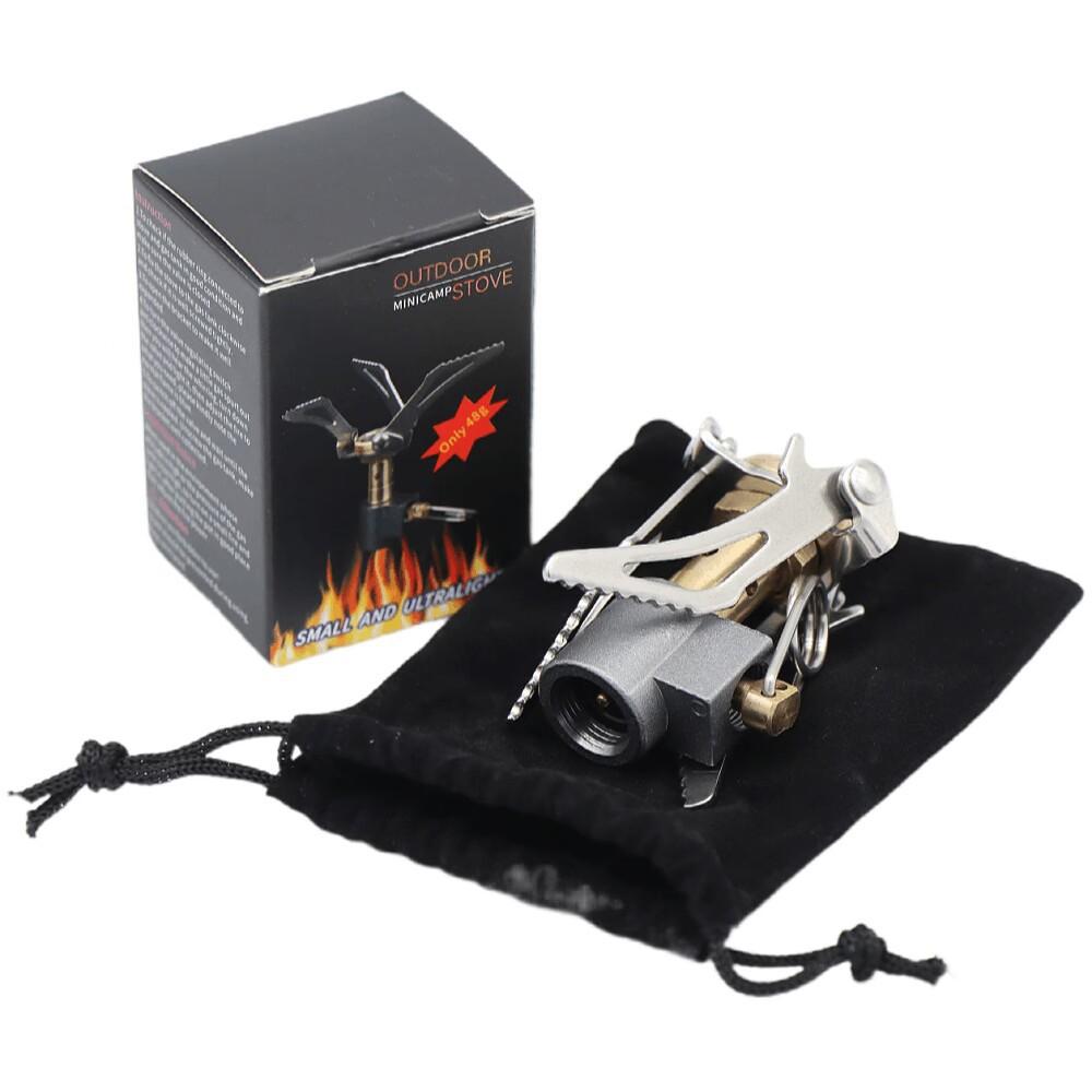 Portable Mini Camping Stoves Head Integrated Folding Stove Head Camping Outdoor Integrated Stove Head for Outdoor Camping Hiking