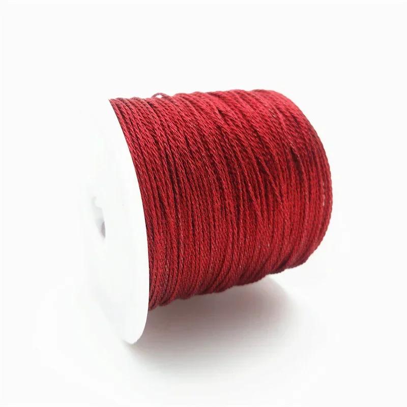 

0.2mm-1mm Multi Color NylonThread Braided String Wire for DIY Bracelet Tassels Beading Craft Accessories Needlework Material 1mm-15 Meters красный