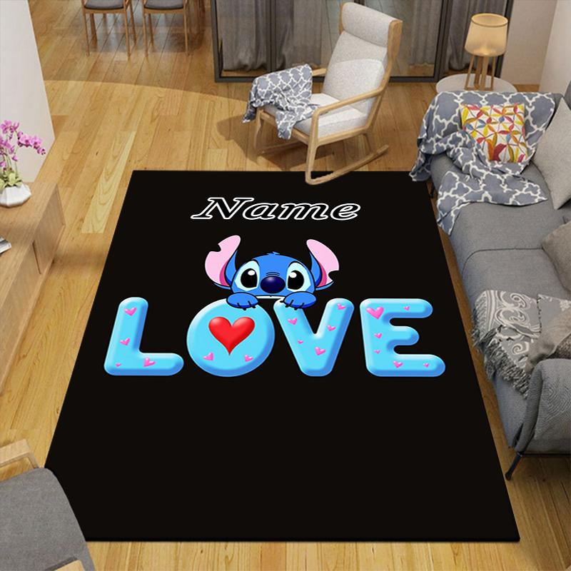 Custom 1Pc Lilo Stitch Adventure Rug Office Carpet Indoor Outdoor Entrance Doormat Nonslip Soft And Comfortable Living Room D916311