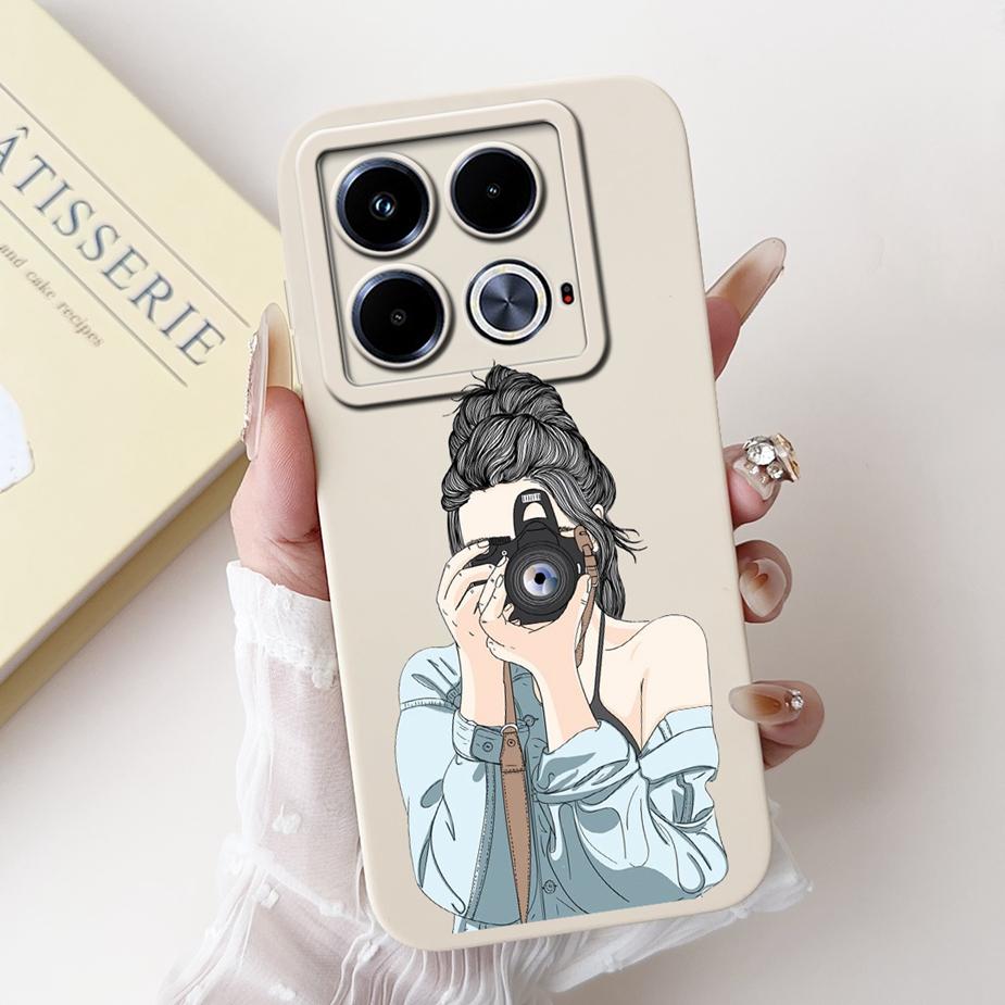 For Infinix Note 40 Case X6853 Pretty Girls Sunflowers Cover Soft Silicone Phone Case For Infinix Note 40 Pro Plus Note40 Fundas