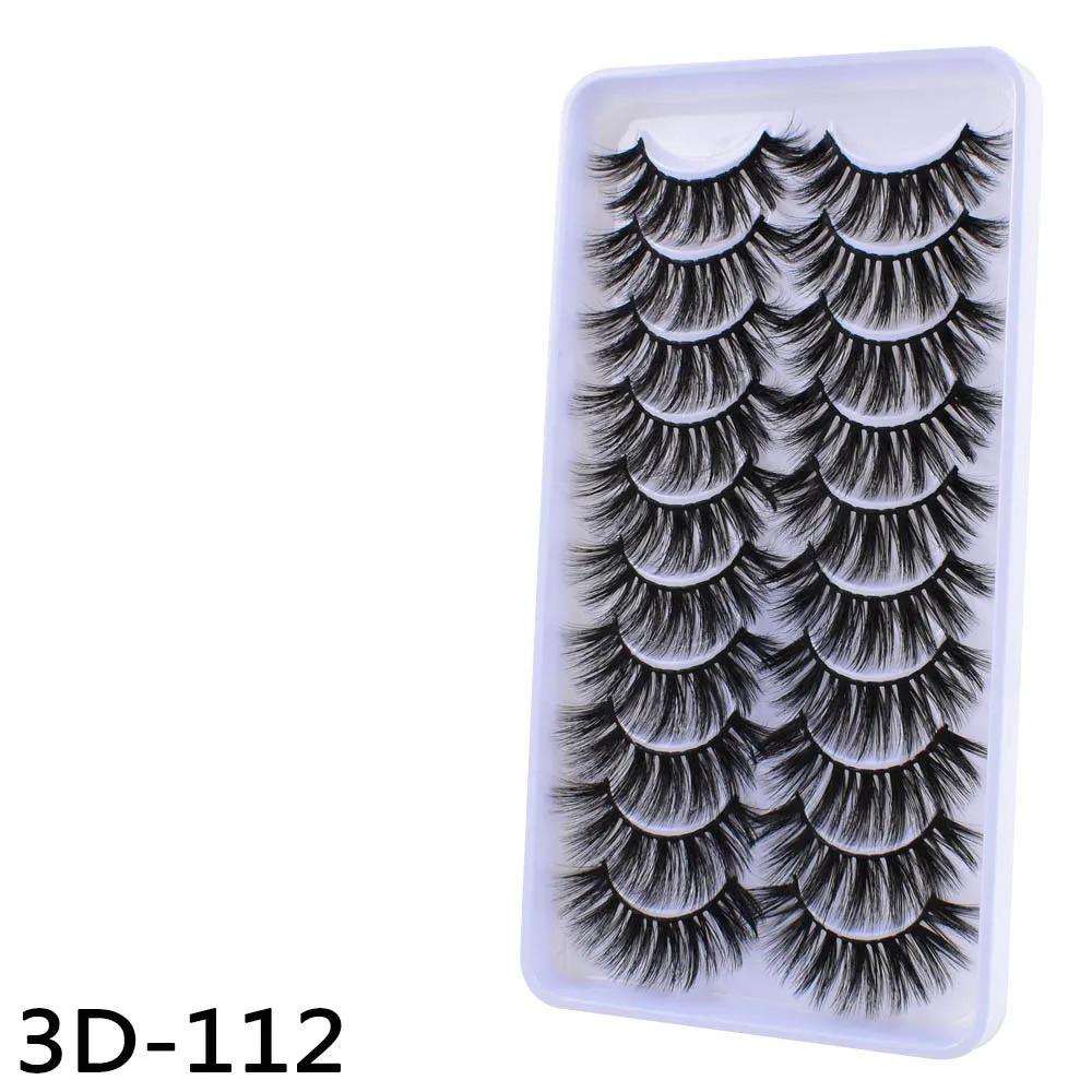 10Pairs 3d Lashes Mink False Eyelashes Eye Fake Lash Eyelash Extension Natural Set Wispy Lashes Supplies Tools Beauty Fluffy