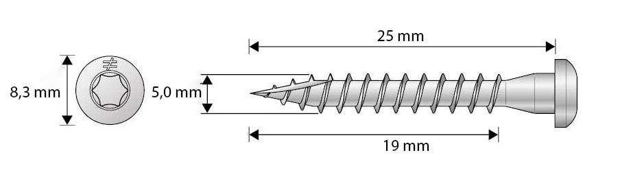 Csa 5.0X25Mm Carpentry Joint Screws