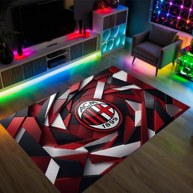 AC Milan Design Crystal Velvet Carpet Cozy Non?Slip Printed Rug For Bedroom Living Room Entrance