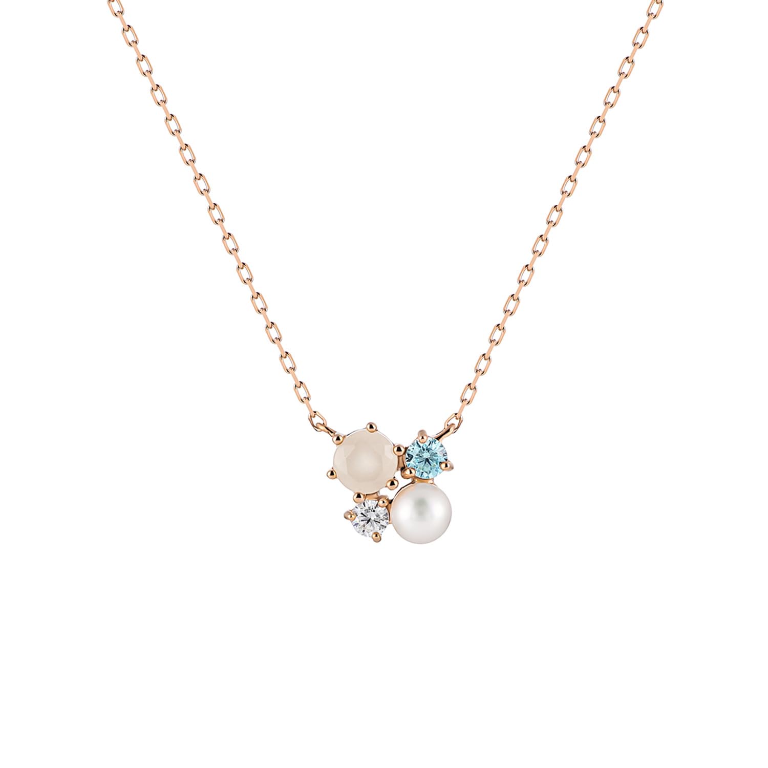 

Official June Birthstone K10 Pink Gold Necklace with Jewelry Gorgeous Anniversary Gift for 112526123102 4℃ Case, Women,