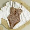 Women's Fashion Bohemian Strapless Backless One-Piece Swimsuit