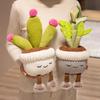 Kawaii Stuffed Plush Plants Lifelike Potted Plant Plush Doll Calla Lily Cactus Little Pink Flower Sunflower Pillow Toy Decor