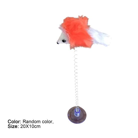 Cat Toy Cat-friendly Design Soft Feather Mouse Imitation Spring Toy for Home