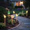 Yousheng Solar Christmas Stake Lights Santa Lawn Decor for Yard Waterproof Outdoor Holiday Pathway Lights Easy Installation Garden Wall Crack Lighting