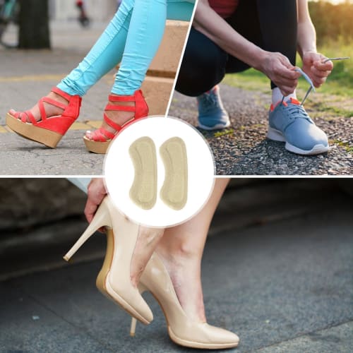Heel Cup - JP Velvet Gel Heel Protector | Gel Heel Pads | Shoe Pads for Men with Shoes Too Big | Heel Stickers for Shoes | Improved Heel Pads for Shoe