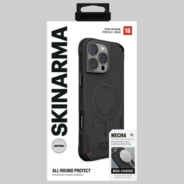 Skinarma Etui Mecha Iphone 16 Pro 6.3   Magnetic Charging Czarny/Black