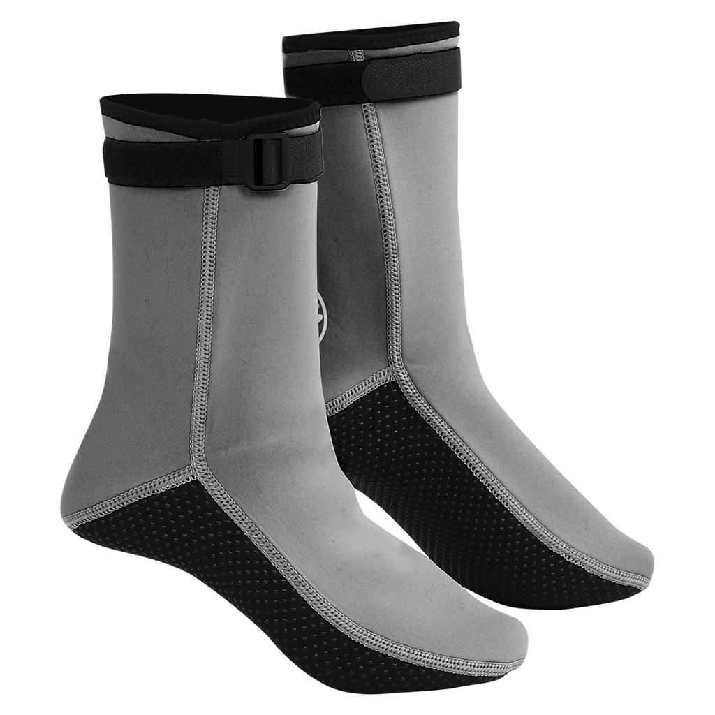 HISEA Snorkeling Socks Anti skid Anti cold for Swimming Diving 3MM Thickness(Grey XL)