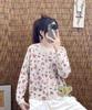 Autumn 2025 Korean-Style Print Cotton Knit Sweater: Casual Loose-Fit Long Sleeves in New Academic Style.