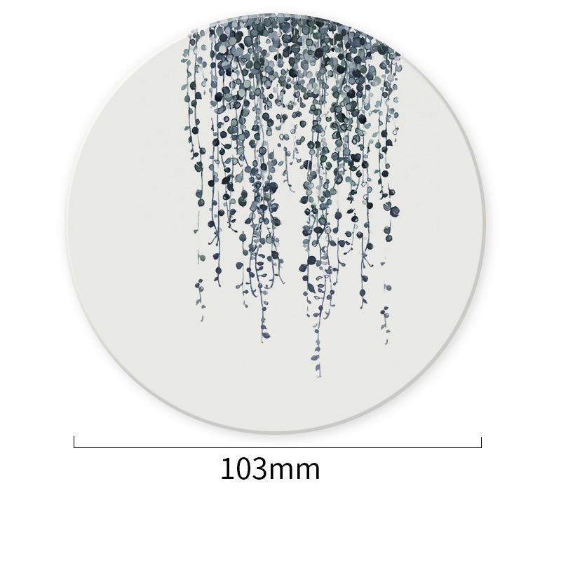 Round Cup Coaster Plant Shape Diatomite Slip Insulation Pad Cup Mat Drink Holder Mug Stand Home Table Decoration Kitchenware