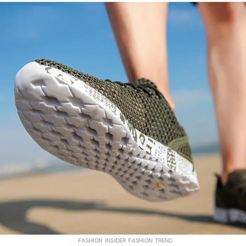 Scarpe da Wading per Pesca Scarpe da Acqua Uomo Allacciatura Uomo Aqua Traspiranti Wading da Trekking Spiaggia Asciugatura Rapida Scarpa da Acqua Outdoor