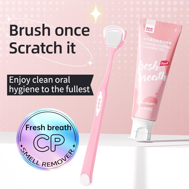 Y-Kelin Tongue Coating Cleaner, Tongue  Brush,  Scraper, Oral Cleaning    Tool
