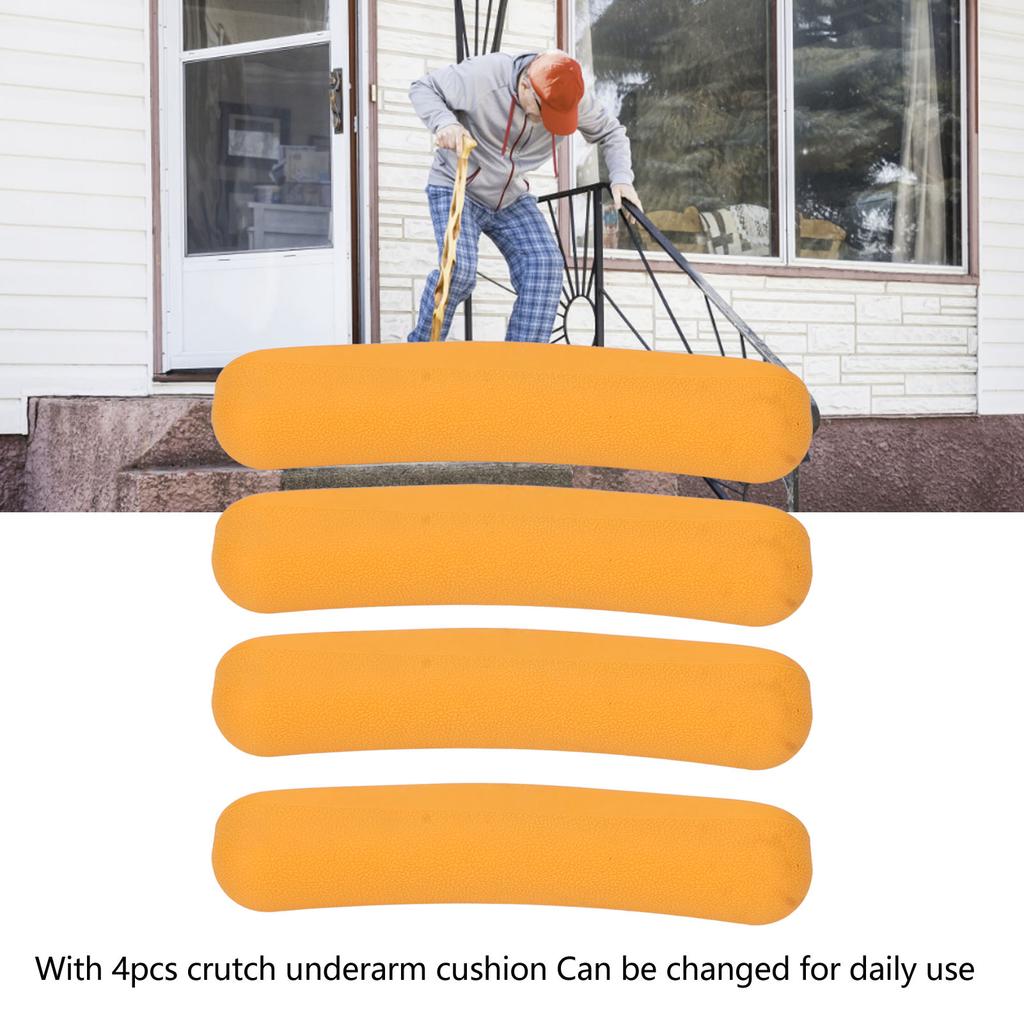 4pcs Crutch Underarm Pads Prevent Slipping Soft Replacement Crutch Armpit Cushion