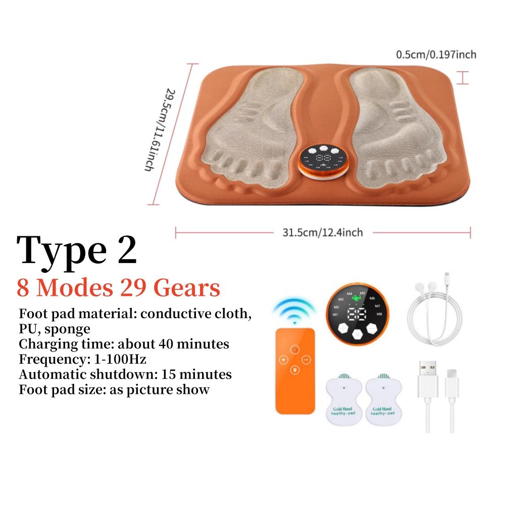 3D Foot Massage Mat Electric Leg Massager for Blood Circulation Edema Muscle Relaxation Pad USB Rechargeable Fitness Home