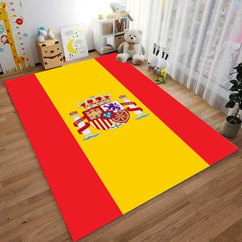 Spain Flag Designed floor mat, suitable as a non-slip mat for the living room or bedroom sofa