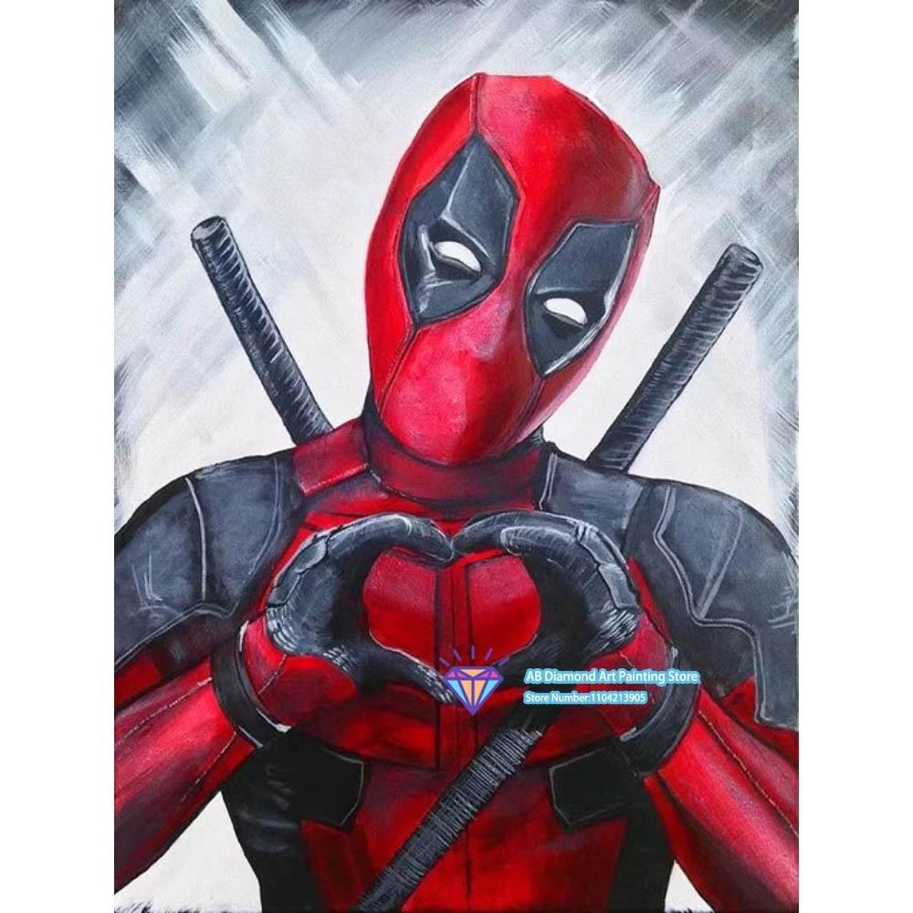 Deadpool's Heart-warming/Bie's Famous Scene Diamond Painting Full of Diamonds Handmade DIY Full Diamond and Gem Sticker Home Decoration Painting