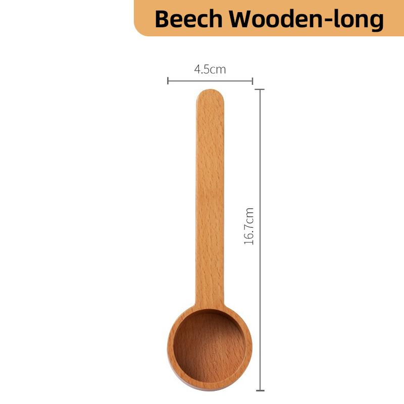 Coffee Scoop with Gram Scale Handmade Wooden Measuring Spoon for Coffee Beans & Powder Kitchen & Travel Coffee Accessory