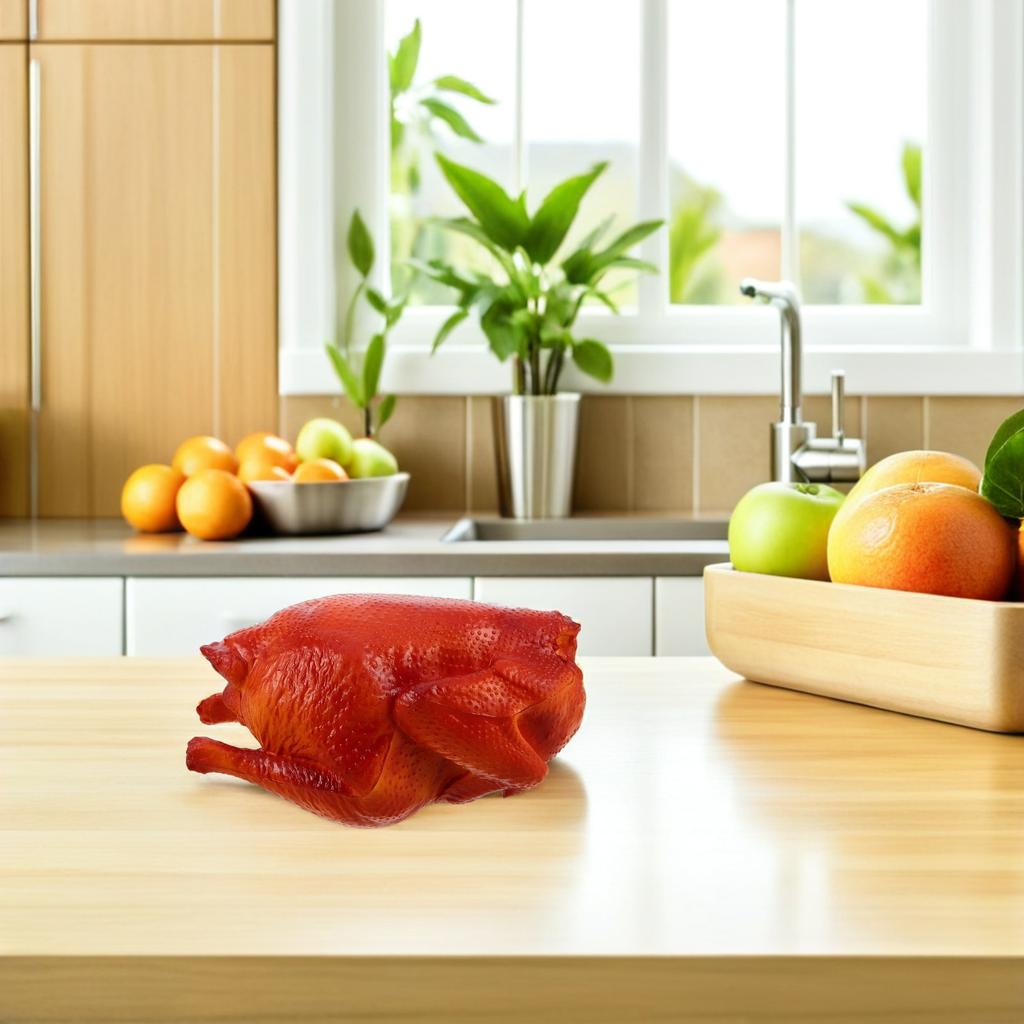 Tacchino Cotto Artificiale Realistico Pollo Arrosto Prop di Simulazione Cibo Finto Espositore Decorazione Cucina del Ringraziamento