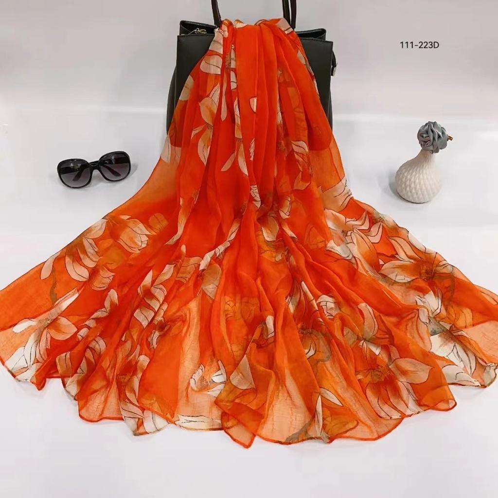 New Floral Bandanas Silk Scarf Women Headband Accessories Handkerchief Neckerchief Fashion Neck Scarfs Satin Ladies Foulard 2024