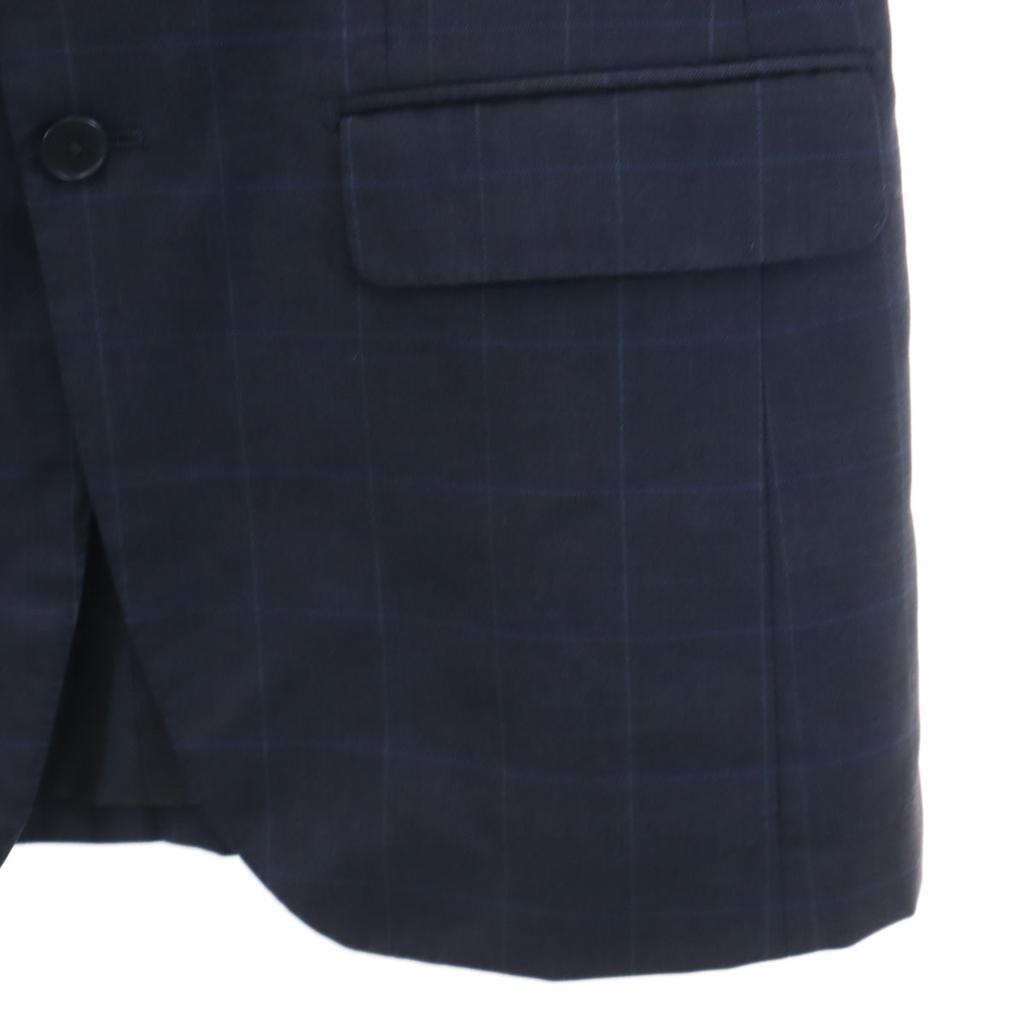 SHIPS Window pen check Loro Piana fabric tailored jacket 46 Navy Men's Used