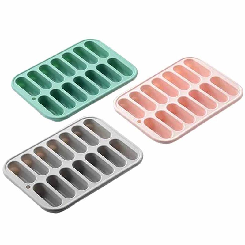 Forma na výrobu klobás 14 přihrádek Silikonová DIY Šunka Hot Dog Výrobní formy s víkem Kuchyňské Domácí Klobásy Nástroje na pečení dortů Formy