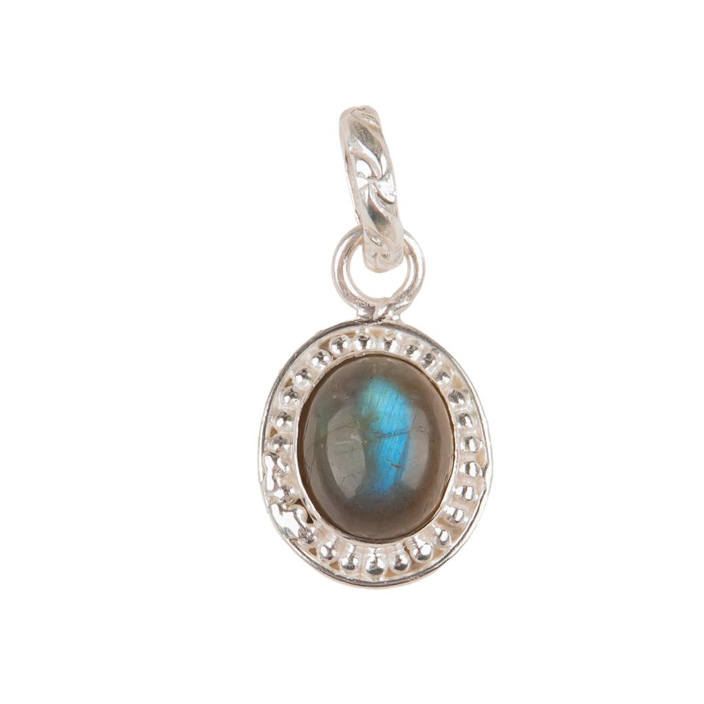 Natural Labradorite Gemstone 925 Sterling Silver Women's Jewelry Pendant 1.20" PP-7-23